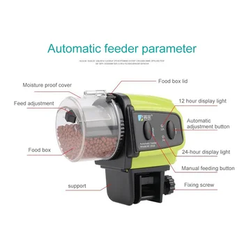 

New Style Timing Automatic Food Feeding Device Feeder For Fish Shrimp Turtle Digital LCD Automatic Aquarium Fish Feeder Fishtank