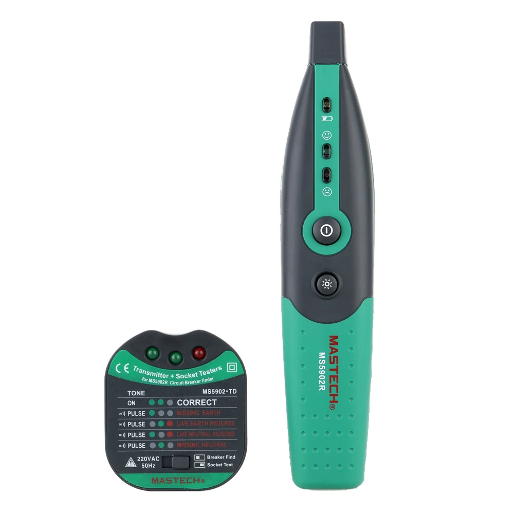 

Electrics Circuit Diagnostic-tool AC220V 50Hz MS5902 Flashlight Automatic Circuit Breaker Finder Fuse Socket Tester