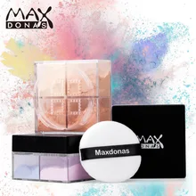Maxdonas 4color набор сыпучих порошков увлажняющее средство для макияжа водостойкое/водостойкое макияж контурирующая Пудра основа 38
