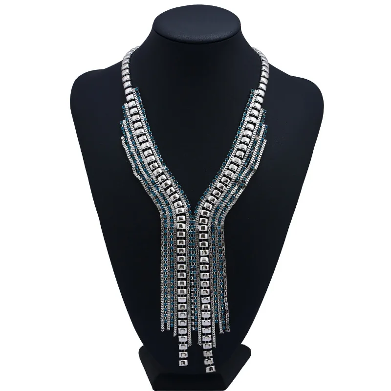 Naomy & ZP značky strapec Vintage Maxi prohlášení náhrdelník pro ženy etnické módní šperky Bohemian Boho límec Velký velký náhrdelník