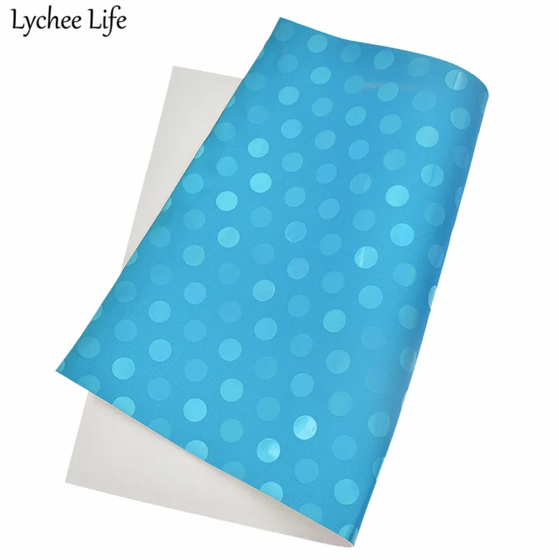 Lychee Life 29x21 см голографические точки искусственная кожа ткань Красочная сделай