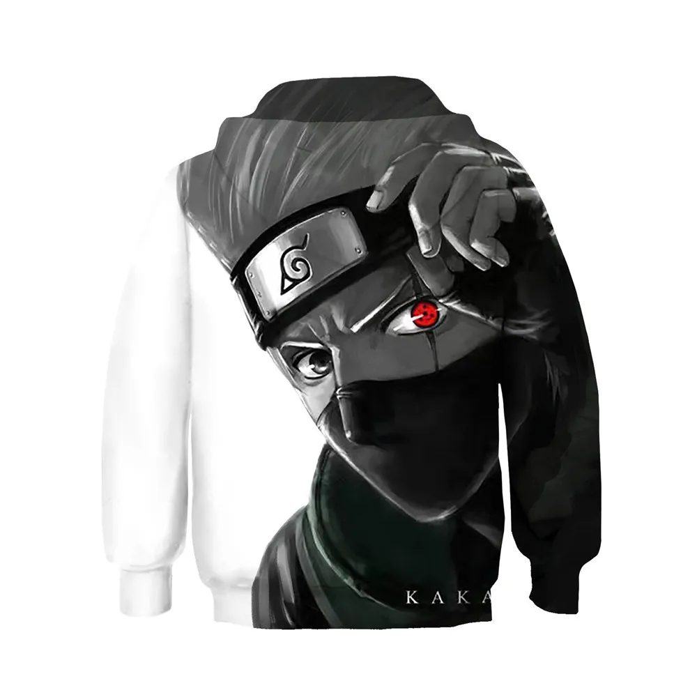 Goedkoop Cosplay kinderen kids jongens meisjes Anime NARUTO Hoodie Jas 3D Gedrukt Sweatshirt Hatake Kakashi jas Kerst kostuums