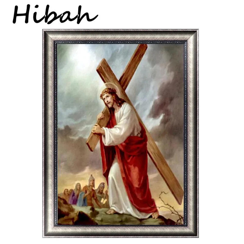 

New 5d diy Diamond Cross Embroidery Set Diamond Embroidery Religion Jesus Christ Mosaic Pattern Craft Gift