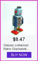 Классическая коллекция Ретро заводная металлическая ходячая Оловянное приспособление робот-игрушка с высоким колесом механические игрушки Дети Рождественский подарок