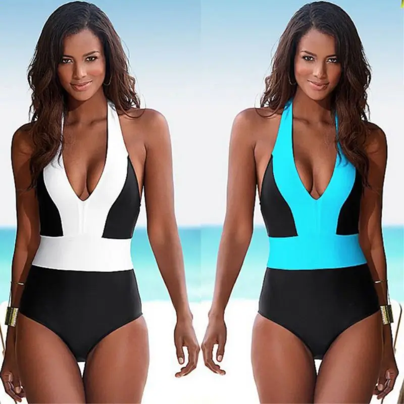 

Sexy Bodysuit One Piece Bandage Swimsuit Women Off The Shoulder High Cut Out Bikinis Plus Size Monokini Swimwear Bathing Suit