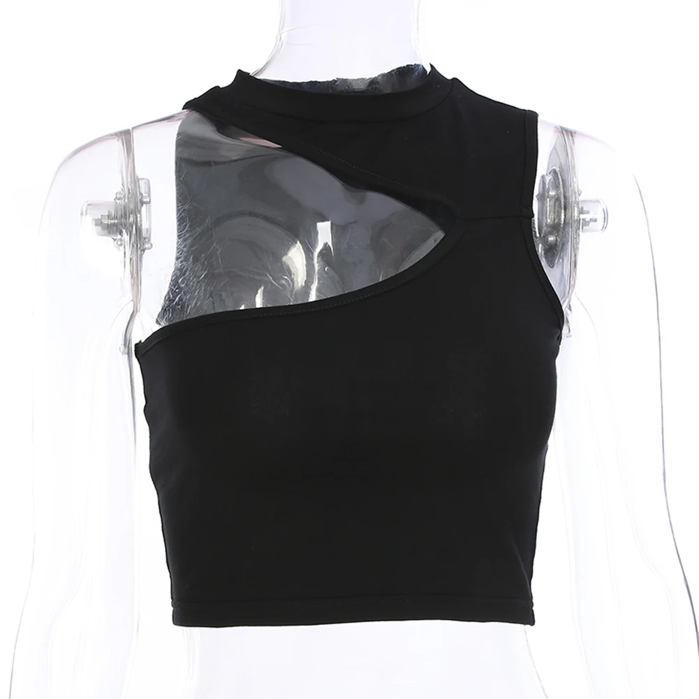 2019 New Arrival Summer Sleeveless Sexy Women Girls Summer Vest Crop One Shoulder Top Shirt Blouse Casual Slim Black Tanks Hot 2019 New Arrival Summer Sleeveless Sexy Women Girls Summer Vest Crop One Shoulder Top Shirt Blouse Casual Slim Black Tanks Hot