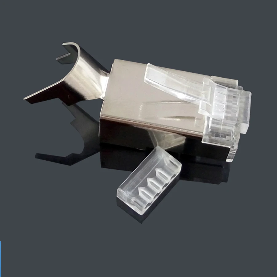 Разъем xintylink rj45 ethernet кабель штекер cat7 cat6a металлическая экранированная 50U cat 7 8P8C stp