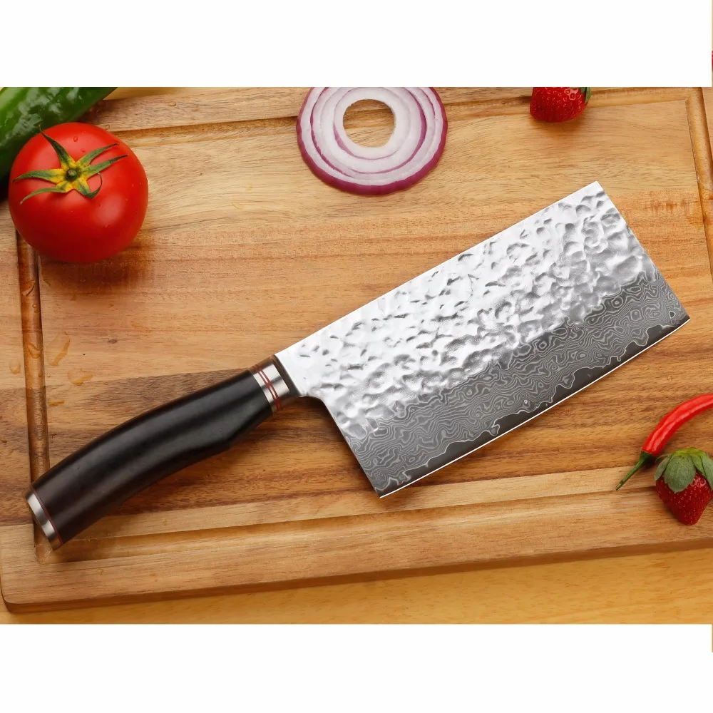  YOUSUNLONG Damascus 7 inch Home Chinese Chef Knife-Japanese knife VG10- High Carbon Stainless Steel - 32978143622