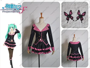 

Vocaloid Hatsune Miku Project DIVA F Sweet Devil MIKU Cosplay Costume Shoes Custom Made Any Size Boots (tell us size ) Full Set