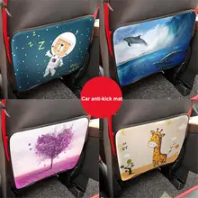 Коврик для автомобиля мультфильм авто защита задней крышки сиденья анти ребенок Kick Pad против грязи грязевой мат от детей ребенок ногами автомобиль аксессуары