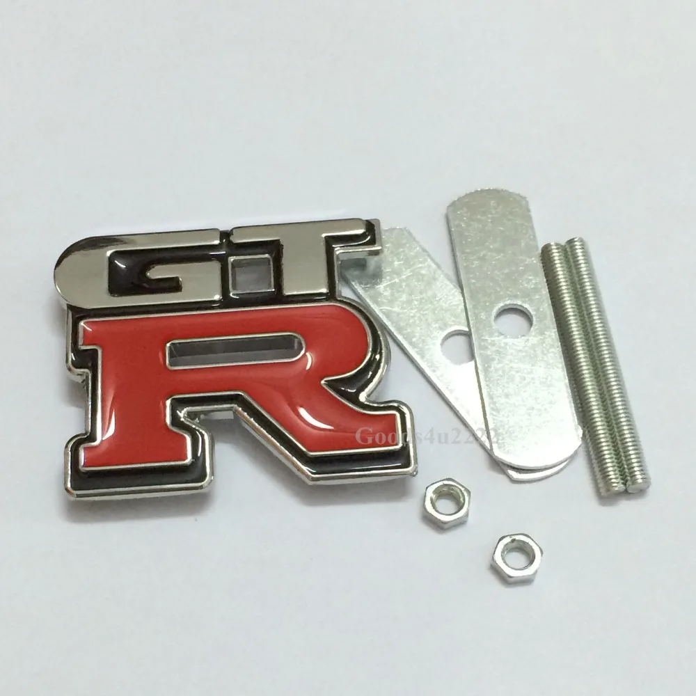 Auto 3D Metal Front Grill Badge Emblem GTR Car Hood Grille Emblem GTR