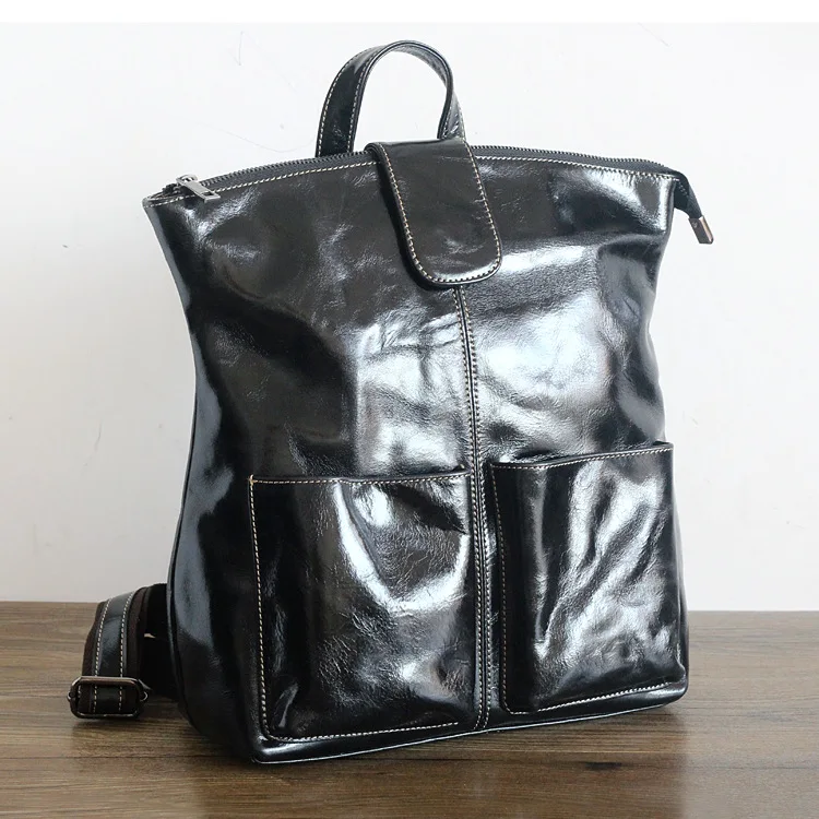 AETOO первый слой кожи простой сумка для отдыха мода диких дамы рюкзак мужские кожаные сумки