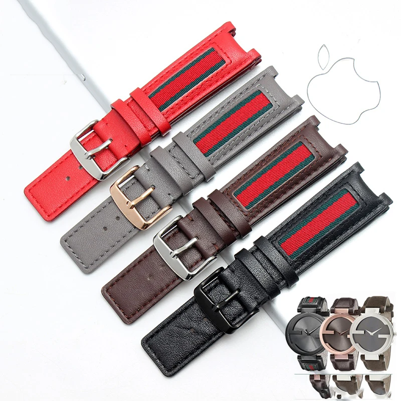 Fashion striped strap Watch strap notched YA133206 18*9mm 20*11.5mm 22