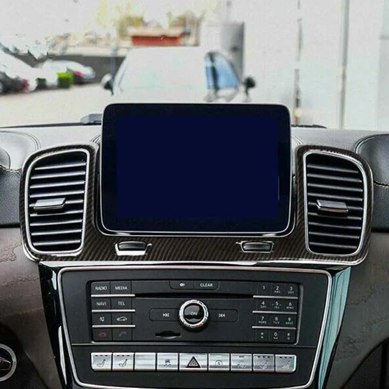 Углеродное волокно консоли вентиляционное отверстие Выход Накладка для Benz GLE W166 купе C292