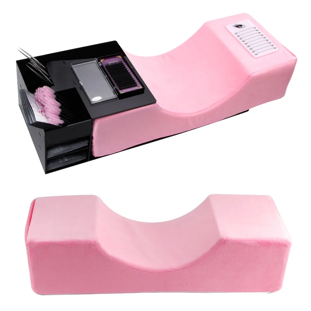 

Eyelash Extension Pillow Shelf Memory Foam Lash Pillows Acrylic Tweezers Display Holder Stand Salon Use Neck Support Makeup Tool