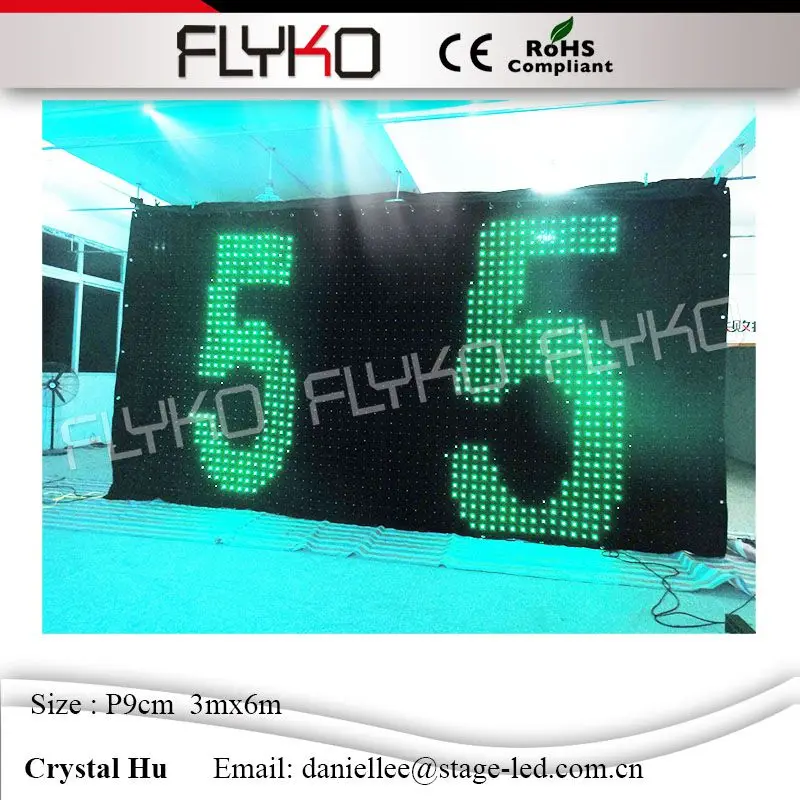 

Programmable high technology christmas led video backdrops wall freeshipping foldable p90mm 3x6m