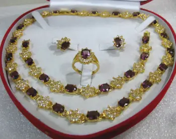 

mother's day jewelry pink purple yellow gold Necklace Bracelet Earring Ring