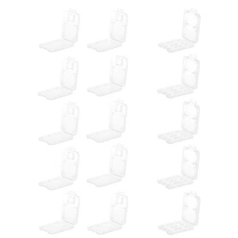 

10PCS Plastic Transparent Standard Carry Storage Box for SD Card