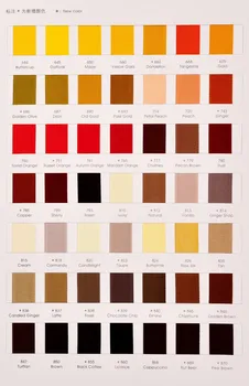 

the color chart of grosgrain ribbon including 196 colors