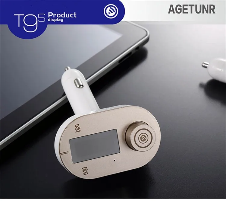 T9 upgrade T9S Car Mp3 Player Wireless Bluetooth FM Transmitter Modulator Hands Free Car Kit A2DP USB Charger for iPhone Samsung (20)
