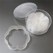 8 шт./компл.) Плоский дизайн с подсолнухами из прозрачного поликарбоната помадка торт плесень cortador бискоито для кухни выпечки