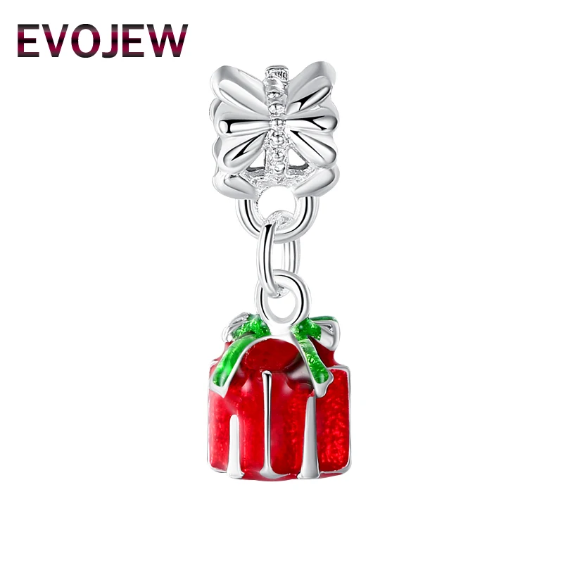 EVOJEW Подарочная коробка Подвеска талисманы из бисера fit Pandora браслеты и браслет