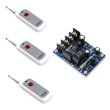 

DC 12V 24V 36V 48V 30A Relay Wide Voltage Receiver RF Wireless Remote Control Switch System With One Button Transmitter 315/433