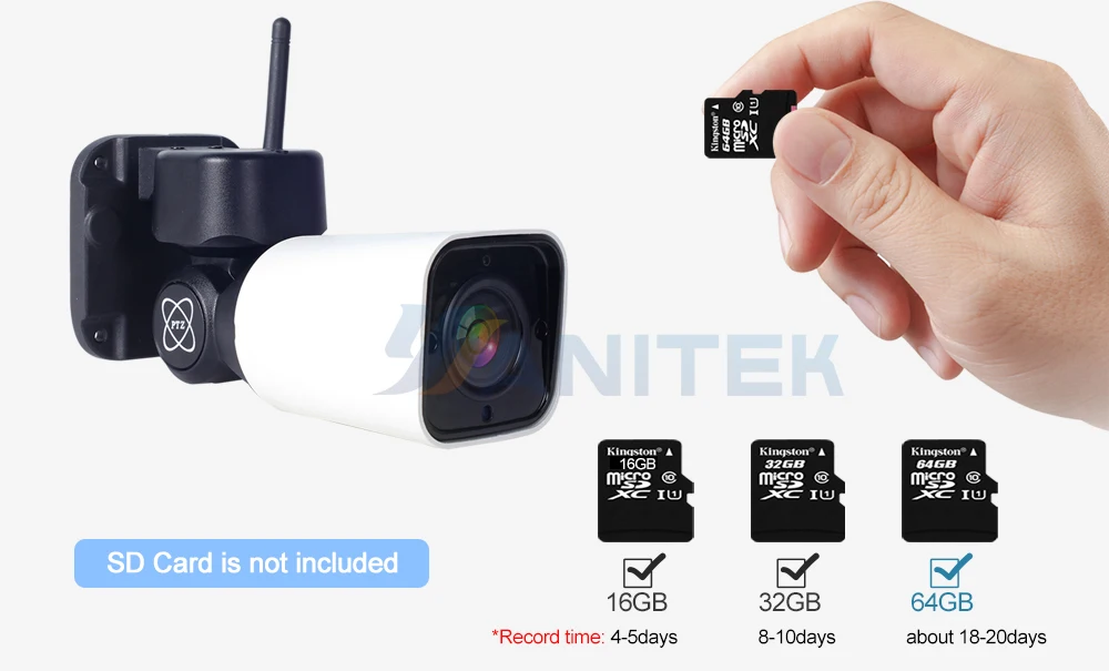 1080P 2MP PTZ IP Camera WiFi Bullet Outdoor Wireless WiFi Waterproof Camera CCTV Security Surveillance 4X Optical Zoom IP Camara