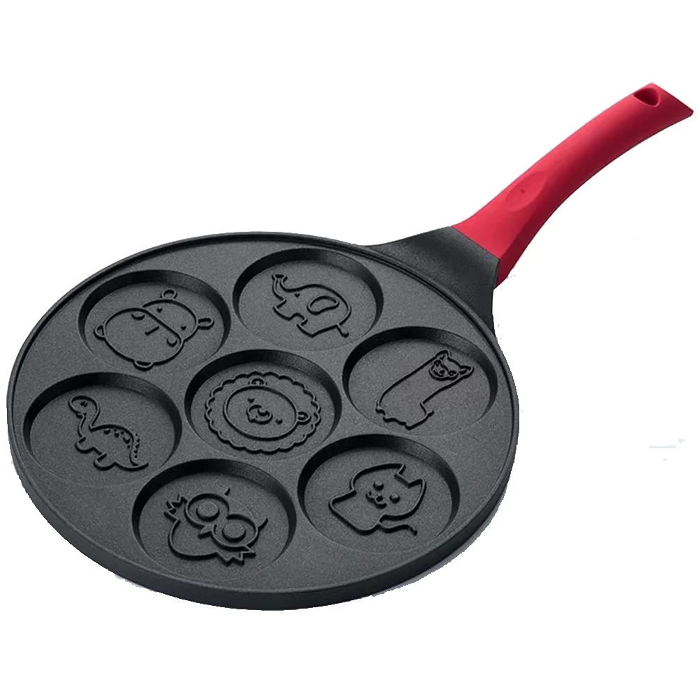 

Non Stick Pancake Griddle Cooking Frying Pan Aluminium Saucepan Smiley Face Animal Style Easy Grill Eggs Pan Maker Mold Cookware