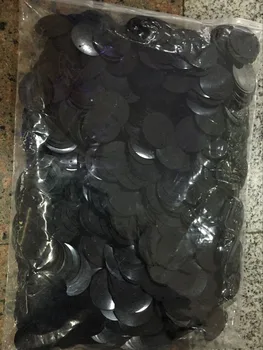 

50g Large Round Sequins 30mm PVC Sequin Flat Round Paillette Decoration Side Hole For Dancing Dress Black Confetti Spangles