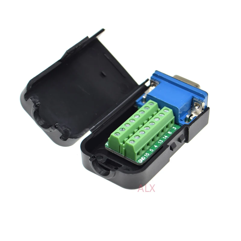 VGA VGA15 DB15 15 контактный 3 рядный гнездовой разъем для винтового наконечника адаптер