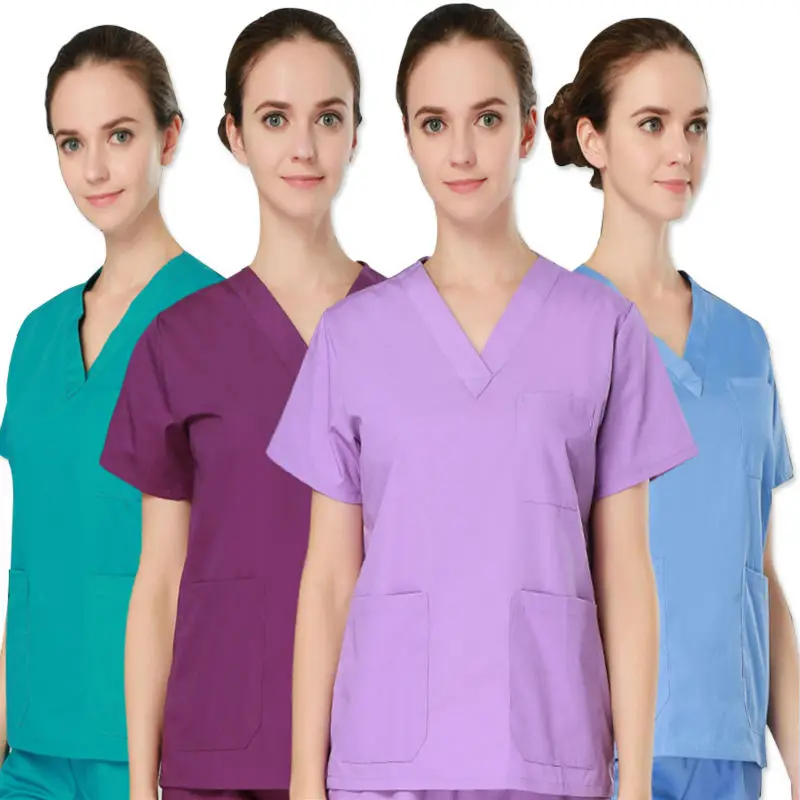 

2017 Summer Rushed Medical Suit Lab Coat Women Hospital Medical Scrub Clothes Uniform Fashion Design Slim Fit Breathable