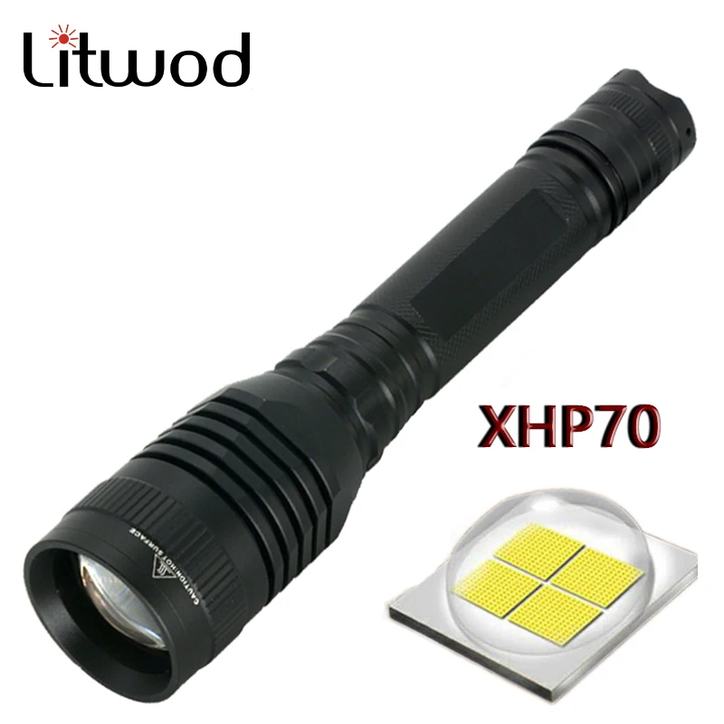 

Z20 Litwod P53 CREE XHP70 convoy lens 32w chip lamp 18650 3200lm powerful Tactical LED flashlight torch zoomable light
