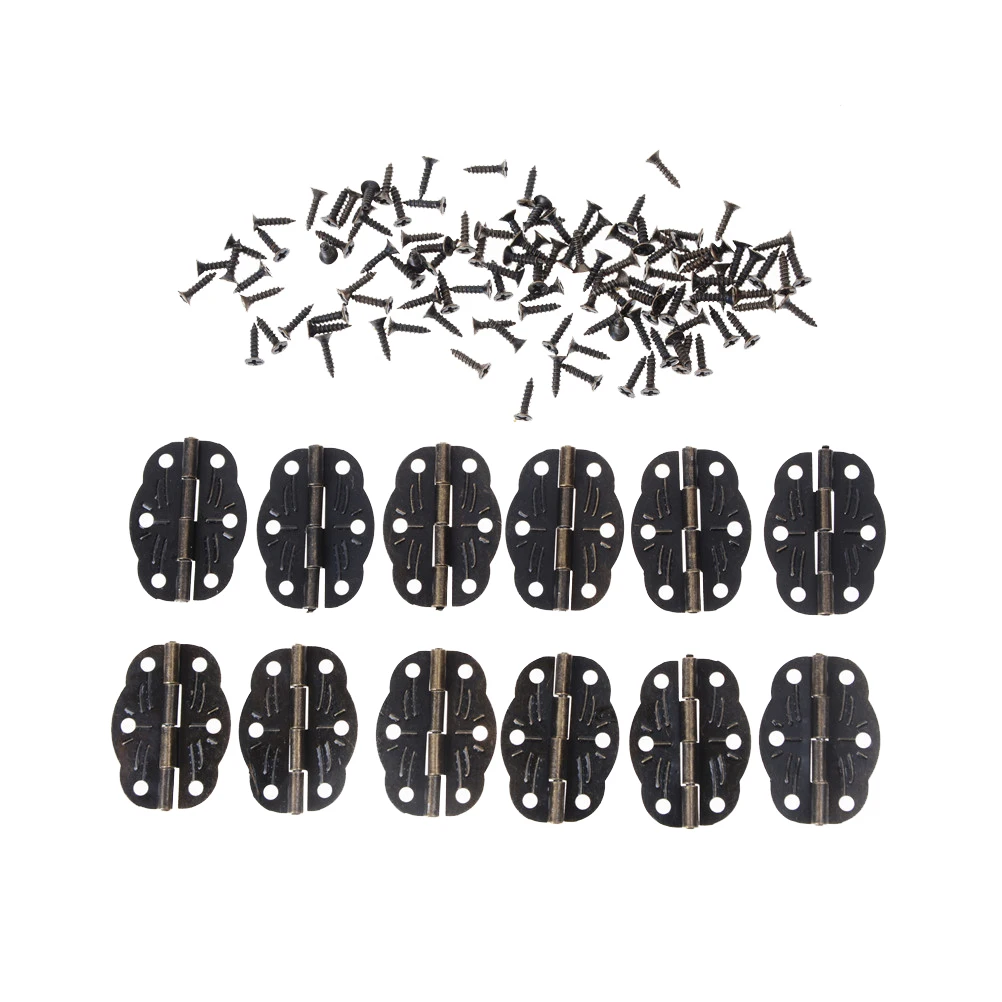 

10 PCs Door Butt Hinges Alloy rotated Antique Bronze 30mm x22mm Tool Parts