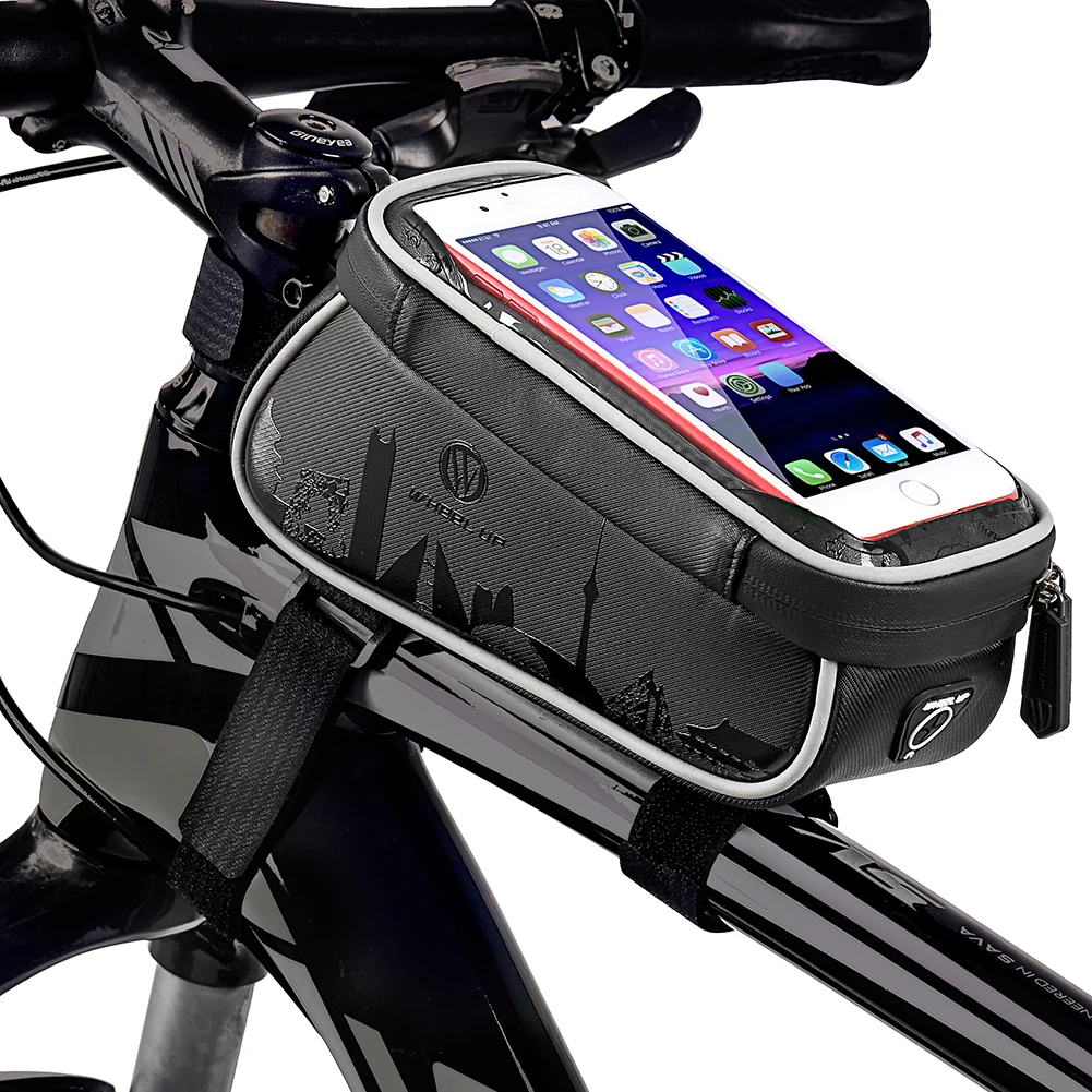 

1 Pcs Mountain Bike Backpack Front Bag 6.2 Inch Mobile Phone Case Bicycle Top Tube Bag Bicycle Accessories