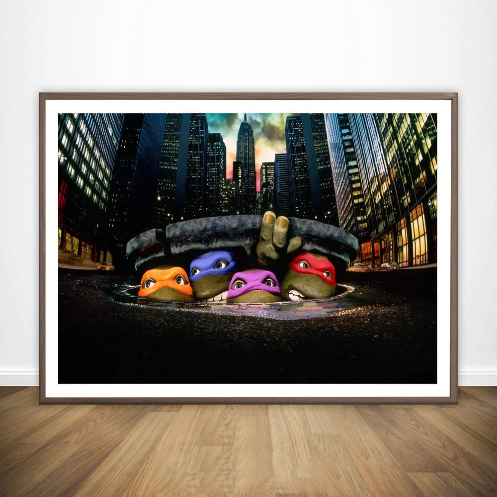Us 5 94 30 Off Teenage Mutant Ninja Turtles Movie Wall Decor Silk Prints Art Poster Paintings For Living Room No Frame In Painting Calligraphy