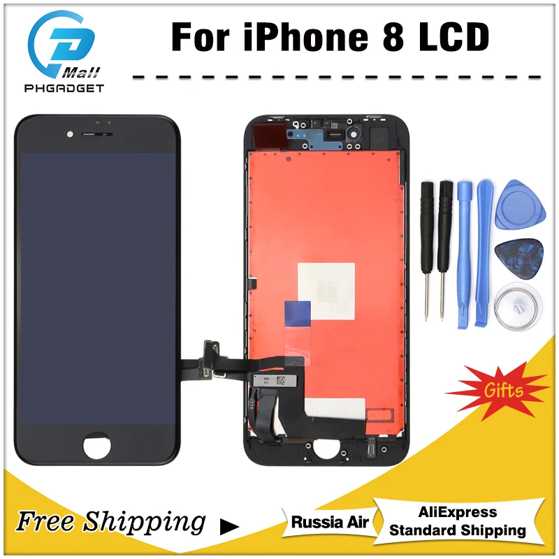 

1PCS AAA+++ Quality LCD For iPhone 8 3D Touch Screen Replacement For Apple 8G No Dead Pixel Display 100% test free shipping