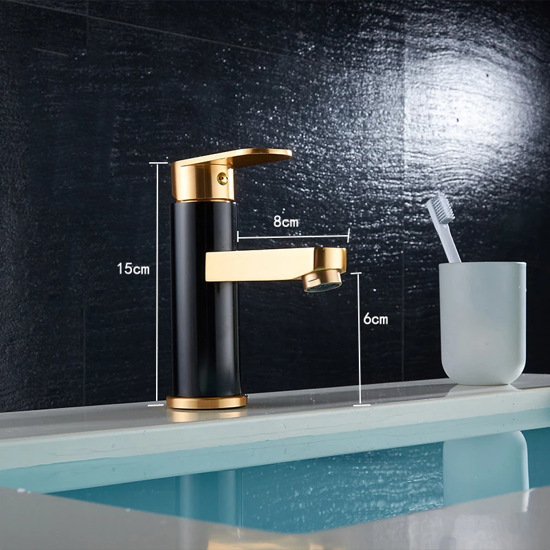Luxury Bathroom Basin Faucet Space Aluminum Cold and Hot Water Mixer Tap Deck Mounted Single Handle Crane Washbasin Sink Faucet