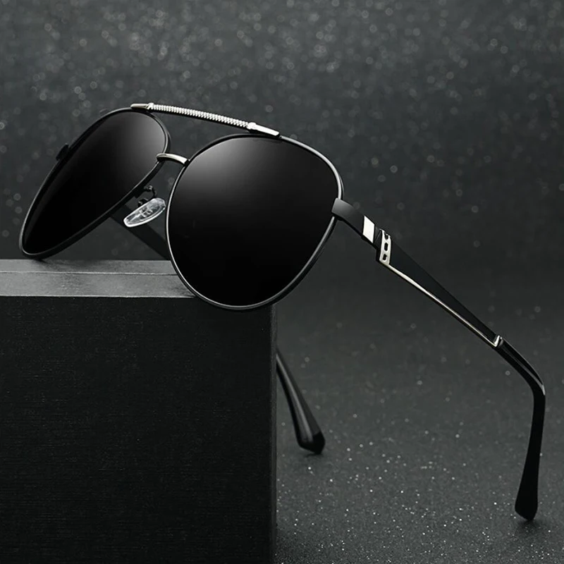 

fashion man metal frame oval sunglasses men brand designer classic polarized sun glasses male black blue mirror driving eyewear
