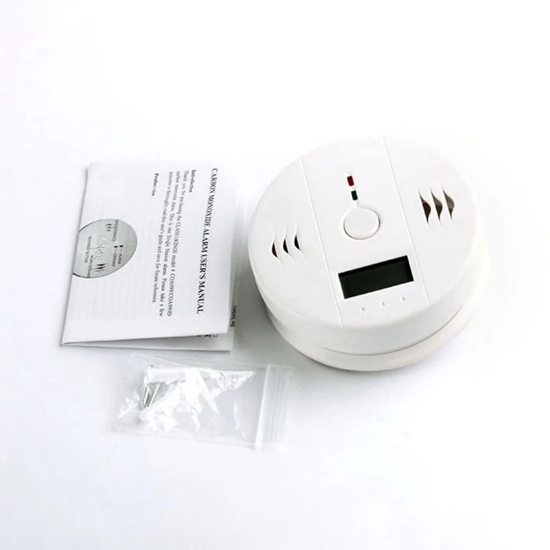5PCS AA Battery Independent Carbon Monoxide Detector 85Db Warning Test CO Gas Leak Detector For Home Alarm System