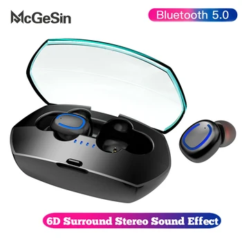 

Xi11 TWS Bluetooth Wireless Earphone IPX6 Waterproof Mini Headset HIFI Surround Stereo Earbud with 500mAh Charging Box for Phone