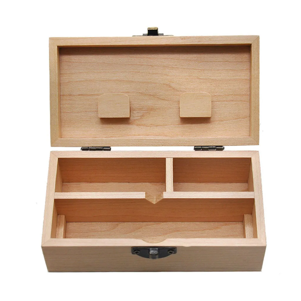 

solid Wood Stash Boxes Maple Wood Cigarette Rolling Paper Tray CaseStorage Stash Box Housekeeping & Organizers #7/6