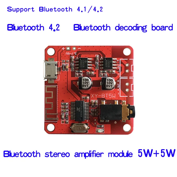 DC 3 7 5V Bluetooth 4 2 аудио приемник 5w стерео усилитель|Усилители мощности| |