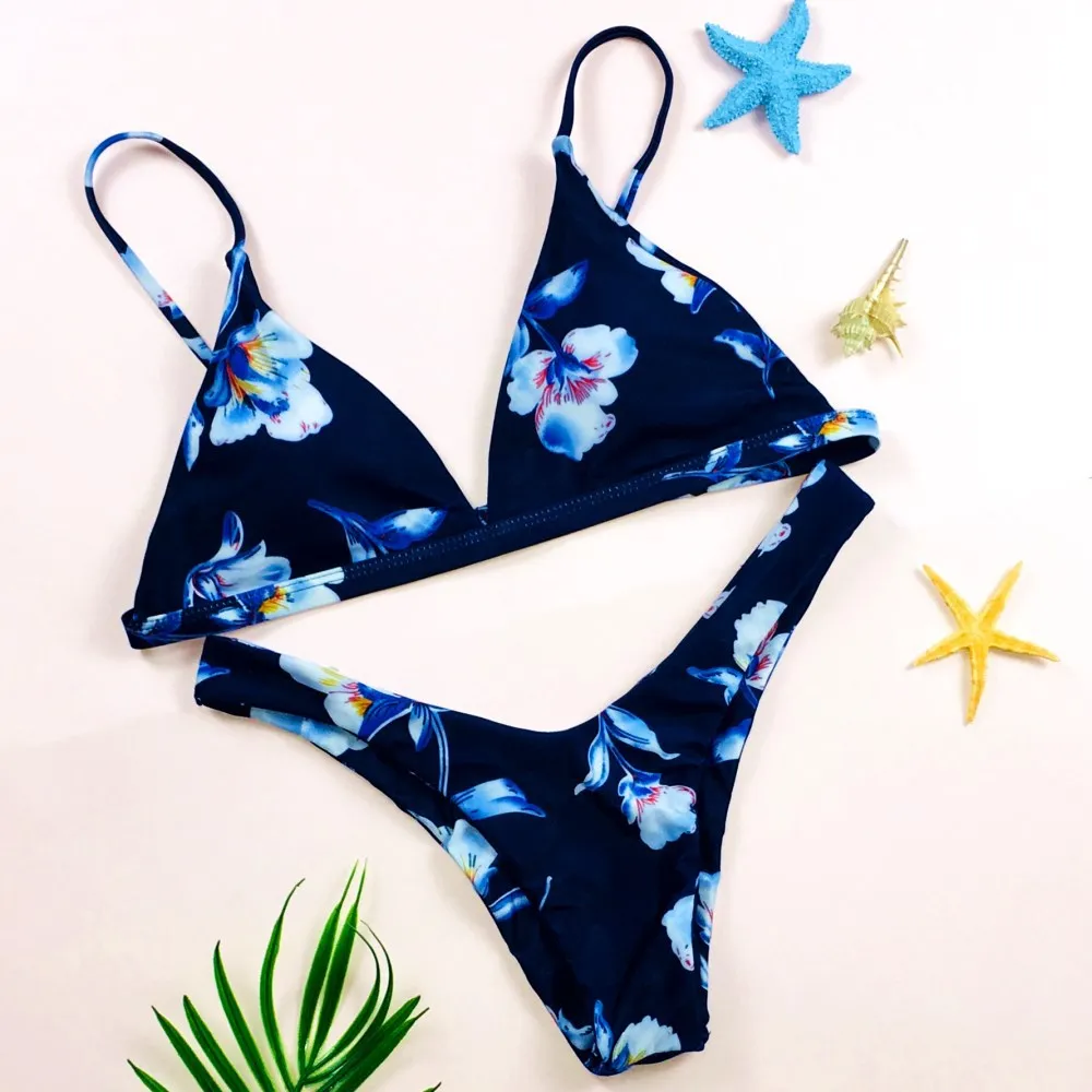 

2019 Sexy Bikini Swimwear Women Push Up Swimsuit Bandage Bikini Set Brazilian Summer Beach Bathing Suits female Biquini Print