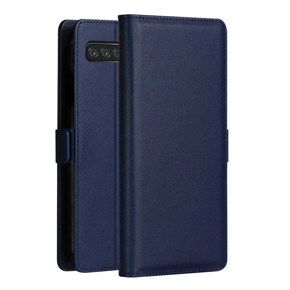 Для samsung Galaxy S10 Plus, чехол, роскошный, Бизнес откидная крышка ПУ+ ПК чехол-книжка на магнитной отделением для кредитных карт для samsung S10+ плюс S10Plus чехол-портмоне - Цвет: Темно-синий