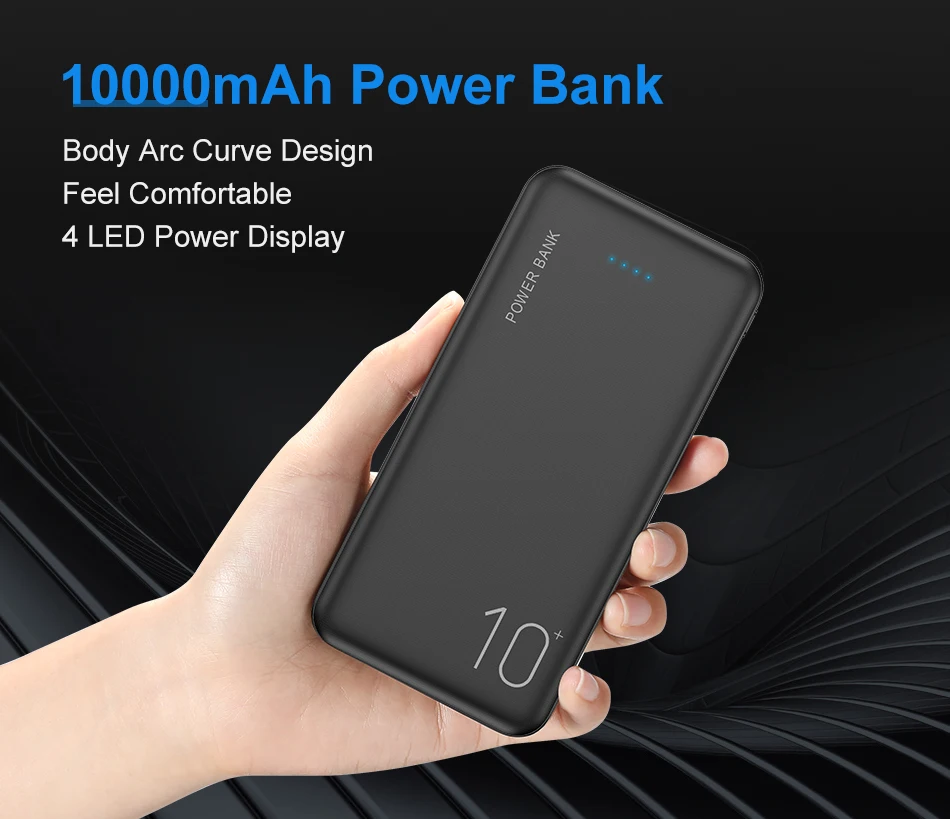 RAXFLY 10000 мАч портативное ультра тонкое зарядное устройство с двумя usb-портами для Xiaomi iPhone samsung Внешний аккумулятор повербанк
