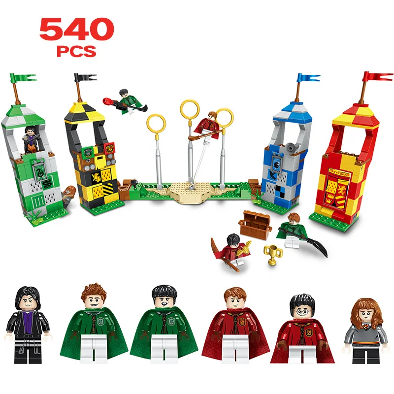

New Harry Potter Movie blocks Compatible Legoingly Quidditch Match Building Blocks Mini sets Figures Bricks Toys For Children
