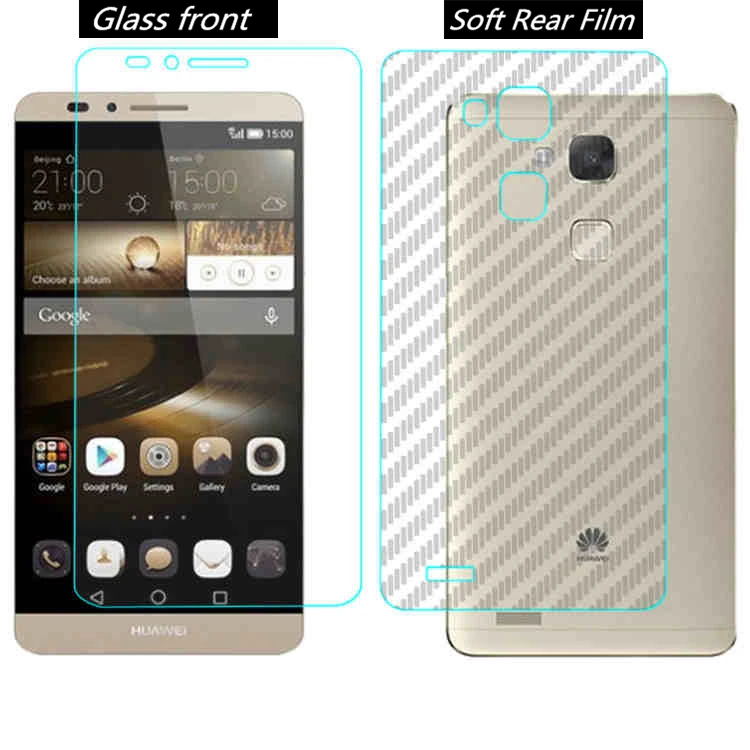 Мягкая задняя пленка + Закаленное стекло протектор экрана для Huawei Ascend Mate 7 8 9 Pro 20 10