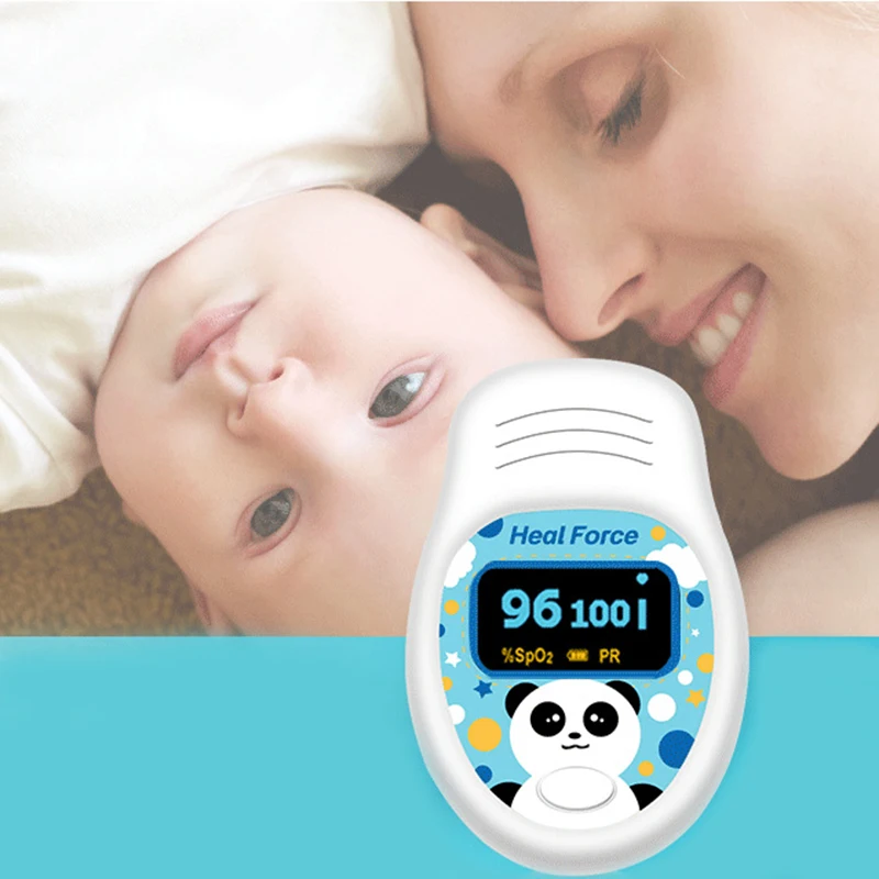 

Cute Panda Pediatric Oximeter Pulse Oximeter Heart Rate Monitor Finger Oximeter Portable Home Hospital Clinic Medical Equipment