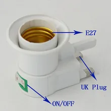 E27 штепсельная вилка британского стандарта гибкое расширение Светодиодный лампочки основание светильника болт крепления разъем E27 вкл/выкл ночник